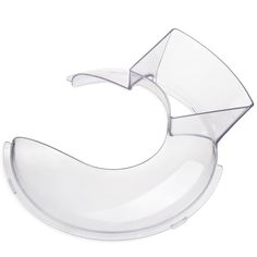 a clear plastic object on a white background