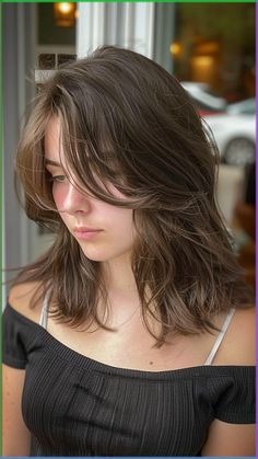 Embrace the charm of Mid-Length Layers with Curtain Bangs for a stylish, face-framing look. This versatile cut offers a chic, effortless vibe that’s perfect for 2024. Click the pin to see more and follow us for the latest hair inspiration! #CurtainBangs #MidLengthLayers #LayeredHair #HairTrends2024 #ChicHaircuts Medium Length Haircut Middle Part Bangs, Medium Length Layers And Curtain Bangs, Hair Inspo Mid Length Curtain Bangs, Med Length Haircuts With Layers, Shoulder Length Curtain Bangs Layers, Many Layers Haircut Medium Hair, Mid Length Hair With Layers Brunette Face Framing, Medium Length Hair Wolfcut, Shoulder Length With Face Framing Layers