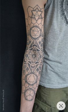 a man with a tattoo on his arm that has an intricate design in the middle