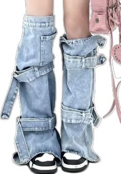 Legwarmers Outfit, Y2k Inspo, Runway Outfits, Recycled Jeans, Leg Warmer, Leg Cuffs, Pretty Clothes, Denim Outfit