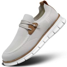 PRICES MAY VARY. Mens casual Loafers dress oxfords business Shoes with Slip On design and easy pull on and take off The soft, breathable mesh upper is just like socks, which can bring a great sense of freedom and comfort. Even if you wear these sports shoes all day, you will not feel tired. Memory foam Cushioning insole.Comfortable and soft, the feeling of walking on the cloud and don't feel sore feet as you all day. All-Day Comfort:Padded soft collar and lining gives you a secure, ankle-conform Mens Vacation Shoes, Mens Casual Shoes With Shorts, Men’s Office Business Casual, Men’s Casual Shoes, Men's Summer Shoes, Business Sneakers, Mens Shoes With Shorts, Shoes With Shorts, Mens Casual Dress Shoes