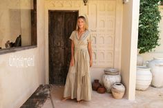 Shirt Dress Maxi, Country Cottagecore, Casual Wedding Guest Dresses, Dress Sage, Cottagecore Dress, Cotton Shirt Dress, Boho Chic Outfits, Maxi Shirt Dress, Prairie Dress