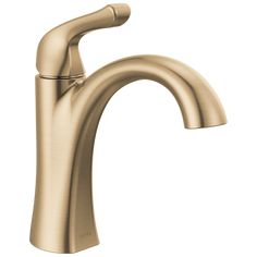 a brushed brass faucet with the handles extended