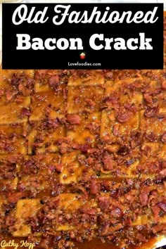 Bacon Crack. A.K.A Bacon Saltine Cracker Candy. If you've never tried this you're missing out! Saltine Cracker Candy, Bacon Cracker, Saltine Cracker, Cracker Candy, Bacon Appetizers, Best Appetizer Recipes, Finger Food Appetizers, Bacon Recipes