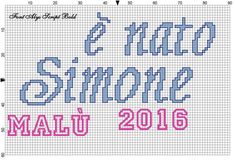 a cross stitch pattern with the words e - tattoo simoni and malu 2016