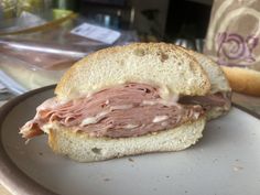 a close up of a sandwich on a plate