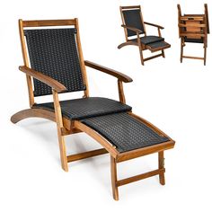 an image of a chair and chaise lounger set up on white back ground