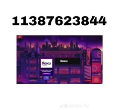 an advertisement for roku in front of a cityscape with the words, 138762384