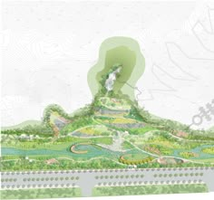 an artistic rendering of a landscape design