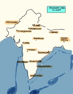 a map of india with all the major cities and rivers labeled in blue on it