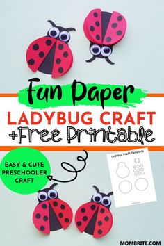 ladybug craft and free printable for kids