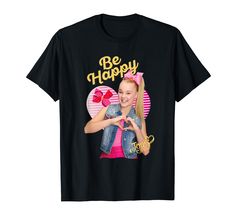 PRICES MAY VARY. JoJo Siwa Be Happy T-Shirt Officially Licensed Nickelodeon Product Lightweight, Classic fit, Double-needle sleeve and bottom hem I Was A Bald Girl Jojo Siwa, Jojo Siwa Dancing With The Stars, Jojo Siwa Bad Girl, Jojo Siwa Shirts, Jojo Siwa Memes Hilarious, Jojo Siwa, Branded T Shirts, Nickelodeon, Top Styles