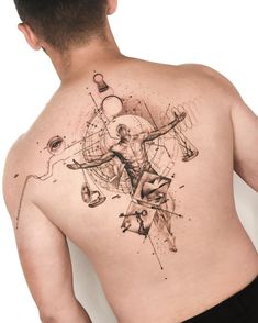 a man with a tattoo on his back