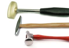 three different types of tools on a white background, including hammers and pliers