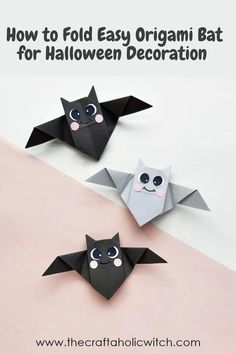 origami bats Bookmark Origami Tutorials, Origami Bats, Paper Claws, Origami Bat, Paper Bats, Garland Making, Halloween Origami, Paper Bat, Halloween Infantil