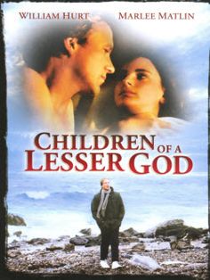 the movie children of a lesser god is shown in front of a man and woman