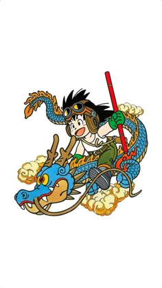 an image of a cartoon character riding a dragon