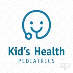 Minimalistic logo showing a stethoscope turning into a happy face. Pediatrician Logo Ideas, Pediatrician Logo Design, Pediatrician Logo, Doctor Logo Design, Child Care Logo, Stethoscope Design, Doctor Logos, Medicine Logo, Hospital Logo