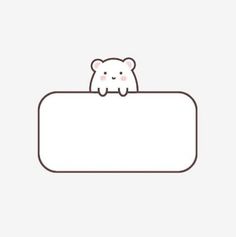 a white bear sitting on top of a blank sign with his head resting on the edge