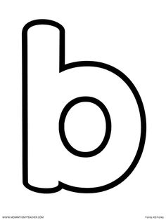 the letter b is for alphabets coloring page with black and white lines on it