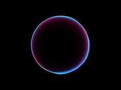 a black background with blue and red circles