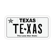 texas license plate with the lone star state