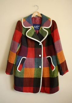 SUPERKINTARO Mode Mantel, Estilo Hippie, Mod Style, Plaid Coat, Mod Fashion, Moda Vintage, Mode Vintage, Looks Style, Mode Inspiration