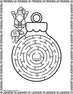 a black and white maze with an image of a person on it