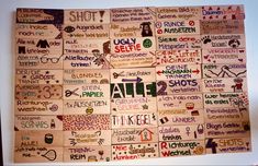 a large poster with many different words on it