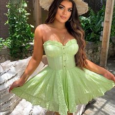 Green Summer Dress Can Also Be Tied As A Haulter Beer Girl Costume, Green Summer Dress, Green Summer Dresses, Bodycon Dress Online, Eyelet Embroidery, Green Dresses, Ruched Bodycon Dress, Lace Shift Dress, The Boutique