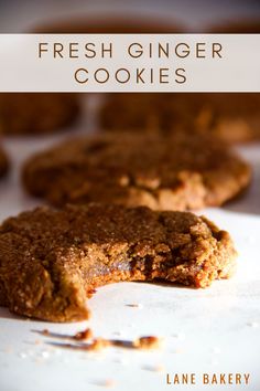 Fresh Ginger Cookies - Lane Bakery Ginger Baked Goods, Fresh Ginger Cookies Recipe, Fresh Ginger Cookies, Fresh Ginger Cake, Fresh Ginger Recipes, Ginger Cookies With Fresh Ginger, Orange Ginger Molasses Cookies, Gingerbread Cookies With Fresh Ginger, Ginger Cookies Recipe