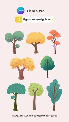 Canva Element Tree canvaelementsdarkseagreen Cute Tree, Adobe Illustrator Graphic Design, Pop Up Art, Watercolor Tree, Diagram Architecture