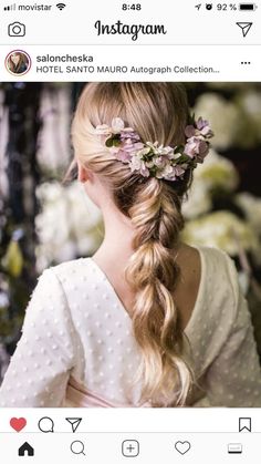 Updos With Flowers, Wedding Hair Braid, Bangs And Highlights, Aria Hair, Boho Crown, Braid Trends, Unique Braids, Bridal Braids, Beautiful Braided Hair