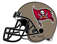 a football helmet with a skull on the side and a tampa logo in the middle