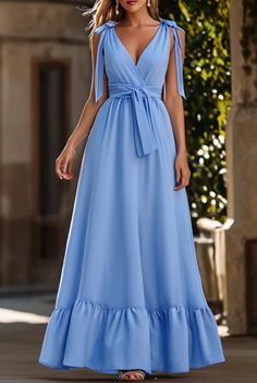 women s dresses deep v neck belted sleeveless maxi dress 143116 Elegant Dress Long, Dope Fashion Outfits, Ladies Day Dresses, Maxi Dress Collection, Maxi Outfits, Woman Suit Fashion, Trendy Fashion Tops, Classy Casual Outfits, Evening Dresses Elegant