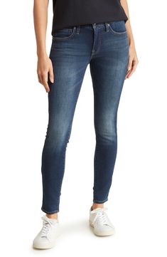 Subtle fading and whiskering bring a worn-in aesthetic to mid-rise skinny jeans crafted with just a hint of stretch. Zip fly with button closure Five-pocket style 80% cotton, 19% polyester, 1% elastane Machine wash, tumble dry Imported Model Stats: 5'10" height; 34" bust; 27" waist; 35" hips. Model is wearing size 26. Lucky Jeans, Jean Crafts, Jeans Women, Curator Style, Christmas 2024, Lucky Brand, Nordstrom Rack, Denim Jeans, Mid Rise