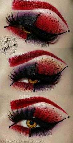 Bunny Eyes, Extreme Make-up, Carnaval Make-up, Teknik Makeup, Queen Of Hearts Makeup, Futuristic Makeup, Fantasy Make-up