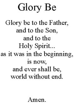 Glory Be Prayer, Delicate Diamond Necklace, Glory Be, Special Prayers, Prayers For Children, Miracle Prayer, Praying The Rosary, Rosary Prayer, Almighty God