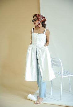 Cut Out Back Shirred Dress | STYLENANDA Shirred Dress, Out Back, Ulzzang Girl, Dress Skirt, Cut Out, Skirt