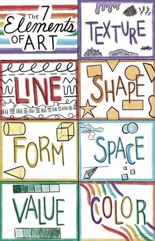 the elements of art line, shape, form, and color