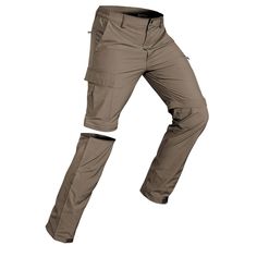 Men's UPF 50+ Breathable Convertible Pants 15 Three Ways: As long pants ---- These hiking pants are perfect for hiking, traveling, or other outdoor activities in cool weather.As 7/8 pants ---- Button drawstring closure rolling-up can be quickly transformed into 7/8 pants.As shorts in summer or autumn ---- Detachable zip-off pant legs make for an easy change from pants to shorts. Multi-Functional --- Detachable zip-off and button closure rolling-up legs design can be quickly transformed into shor Tactical Shirt, Hiking Pants, Snow Pants, Hiking Outfit, Mode Vintage, Long Pants, Upf 50, Short Pants, Trekking