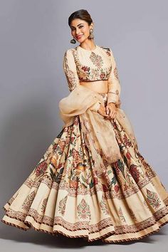 Buy Torani Chandan Anardana Aari Waraq Cheent Lehenga Set Online | Aza Fashions Lehenga Saree Design, Indian Outfits Lehenga, Wedding Lehenga Designs, Traditional Indian Dress, Indian Dresses Traditional, Traditional Indian Outfits, Indian Gowns Dresses, Ghagra Choli, Indian Gowns