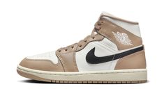 Jordan 1 Mid Women, Desert Shoes, Nike Jordan 1 Mid, Original Air Jordans, Gymnastics Shoes, Jordan Retro 1, Nike Air Jordan 1 Mid, Womens Air Jordans, Air Jordan Retro