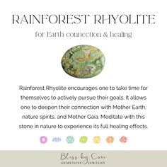 Take your style game to the next level with our Unisex Rhyolite Reiki Healing Gemstone Bracelet! This sleek and stylish bracelet promotes positive energy and calming vibes. Wrap this one-of-a-kind accessory around your wrist to get your day off to a good start. Rainforest Rhyolite Meaning, Healing Gemstone Bracelets, Nature Spirits, Green Fluorite, Crystal Healing Stones, Stylish Bracelet, Crystal Meanings, Reiki Healing, Gemstone Healing