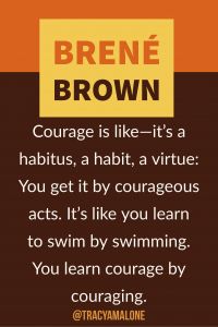 an orange and brown poster with the words brene brown