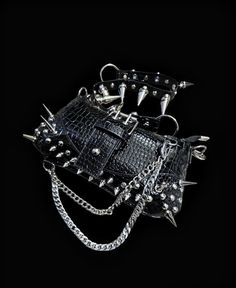 Black Punk Style Evening Bags, Black Punk Evening Bags, Edgy Rectangular Shoulder Bag For Party, Black Party Bag With Hardware, Black Party Bag With Hardware Details, Edgy Shoulder Bag With Rivets For Concerts, Punk Style Leather Party Bag, Punk Style Black Shoulder Bag For Evening, Punk Style Rectangular Party Shoulder Bag