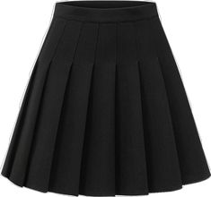 Winter Black Pleated Skort, Winter School Black Skort, Black Winter School Skirt, Black Winter Skort For School, Black Cotton Mini Skirt For Winter, Amazon Casual Fitted Skirt, Casual Fitted Skirt By Amazon, Amazon Casual Black Bottoms, Casual Black Bottoms From Amazon