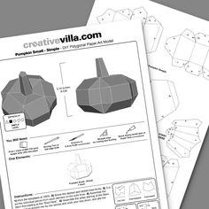 the instructions for how to make an origami pumpkin with pictures and text on it