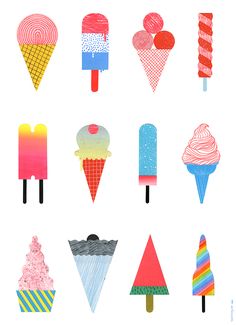 an image of ice cream stickers on the app store's iphone screen, with text overlay