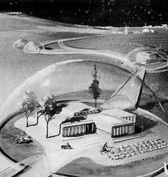 an artist's rendering of what the space station would look like in 1950 or 1960